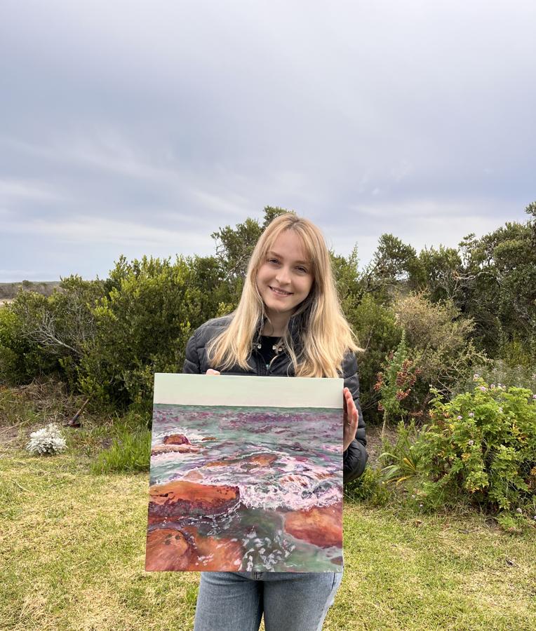 Kelly Twine holding Ocean's Pulse